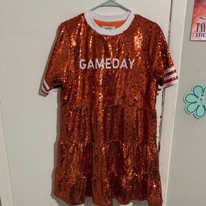 Junior's L Francesa's Sequined Game Day Dress